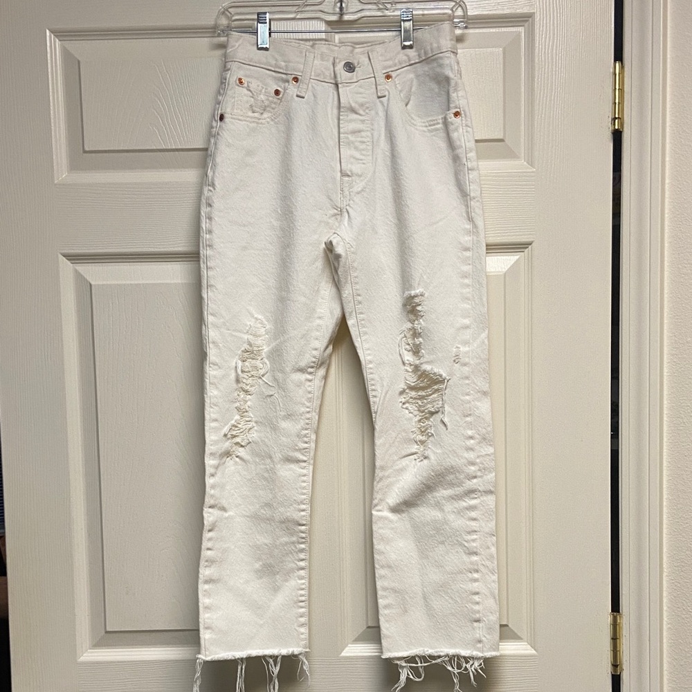 Levi's Cream Denim Jeans